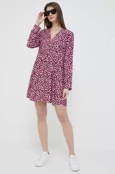 United Colors of Benetton rochie culoarea roz, mini, evazati imagine