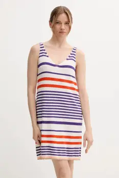 United Colors of Benetton rochie din bumbac culoarea violet, mini, drept, 11945V006 imagine