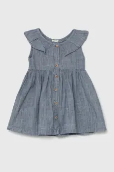 United Colors of Benetton rochie din bumbac pentru bebelusi mini, evazati imagine