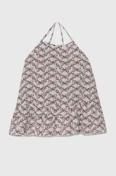 United Colors of Benetton rochie din bumbac pentru copii culoarea alb, mini, evazati imagine