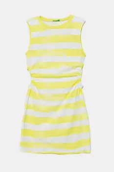 United Colors of Benetton rochie din bumbac pentru copii culoarea verde, mini, drept, 3SL3CV013 imagine