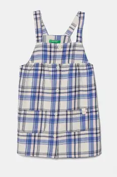 United Colors of Benetton rochie din bumbac pentru copii midi, evazati, 4ULFGV01V imagine