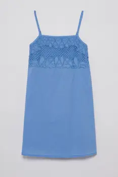 United Colors of Benetton rochie din bumbac pentru copii mini, evazati, 4Q2LCV03H imagine