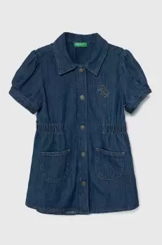 United Colors of Benetton rochie din denim pentru copii mini, evazati imagine