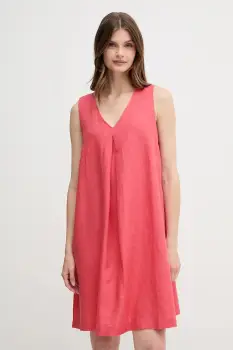 United Colors of Benetton rochie din in culoarea rosu, mini, evazati, 4AGHDV0AX imagine