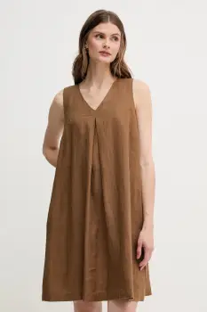 United Colors of Benetton rochie din in culoarea roz, maxi, evazata imagine