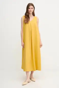 United Colors of Benetton rochie din in culoarea roz, maxi, evazati imagine