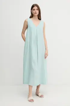 United Colors of Benetton rochie din in culoarea roz, maxi, evazati imagine