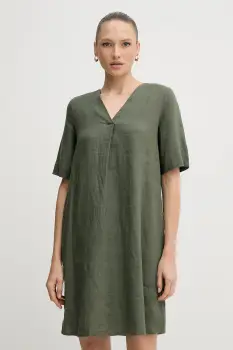 United Colors of Benetton rochie din in culoarea verde, mini, oversize, 4AGHDV0B0 imagine