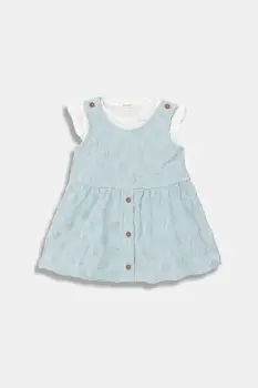 United Colors of Benetton rochie evazata cu bumbac imagine