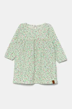 United Colors of Benetton rochie fete culoarea alb, midi, evazata, 3OBQAV00H imagine