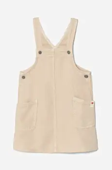United Colors of Benetton rochie fete culoarea bej, mini, drept, 41AQGT00L imagine