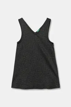 United Colors of Benetton rochie fete culoarea gri, mini, drept, 47W3CV03N imagine
