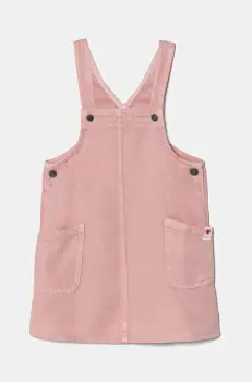 United Colors of Benetton rochie fete culoarea roz, mini, drept, 41AQGT00L imagine