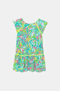 United Colors of Benetton rochie fete culoarea turcoaz, mini, evazati, 4UIACV03G imagine