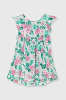 United Colors of Benetton rochie fete culoarea verde, mini, evazati imagine
