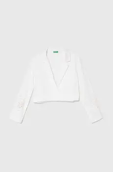 United Colors of Benetton sacou copii culoarea alb imagine