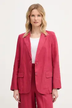 United Colors of Benetton Sacou cu un singur rand de nasturi de dama din in imagine