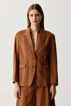 United Colors of Benetton sacou cu un singur rand de nasturi pentru femei, cu in imagine