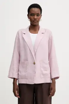 United Colors of Benetton sacou cu un singur rand de nasturi pentru femei, din in imagine