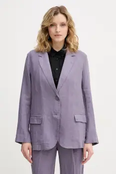 United Colors of Benetton sacou cu un singur rand de nasturi pentru femei, din in imagine