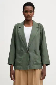 United Colors of Benetton sacou cu un singur rand de nasturi pentru femei, din in imagine