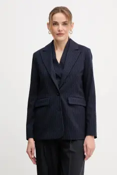 United Colors of Benetton sacou culoarea bleumarin, un singur rand de nasturi, cu imprimeu, 2X8MDW02H imagine