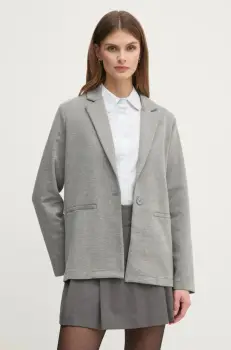 United Colors of Benetton sacou culoarea gri, un singur rand de nasturi, neted, 28Y6DW02U imagine