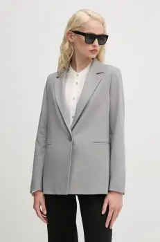 United Colors of Benetton sacou culoarea gri, un singur rand de nasturi, neted, 2962DW00H imagine