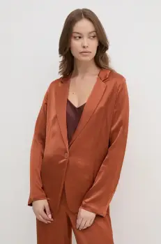 United Colors of Benetton sacou culoarea portocaliu, un singur rand de nasturi, neted, 2S7BDW02V imagine