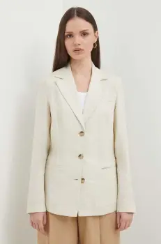 United Colors of Benetton sacou de in culoarea bej, un singur rand de nasturi, neted imagine