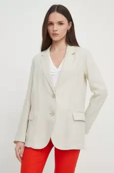 United Colors of Benetton sacou de in culoarea bej, un singur rand de nasturi, neted imagine