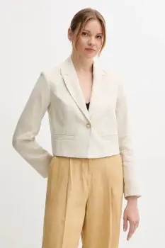 United Colors of Benetton sacou de in culoarea bej, un singur rand de nasturi, uni, 2AGHDW037 imagine