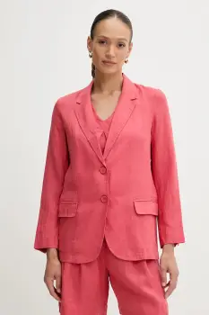 United Colors of Benetton sacou de in culoarea verde, un singur rand de nasturi, neted imagine