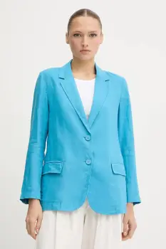 United Colors of Benetton sacou de in culoarea verde, un singur rand de nasturi, neted imagine