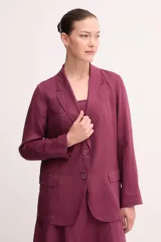 United Colors of Benetton sacou de in culoarea verde, un singur rand de nasturi, neted imagine