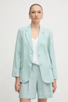 United Colors of Benetton sacou de in culoarea verde, un singur rand de nasturi, neted imagine