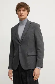 United Colors of Benetton sacou din lana culoarea gri, 2JGSUW01S imagine