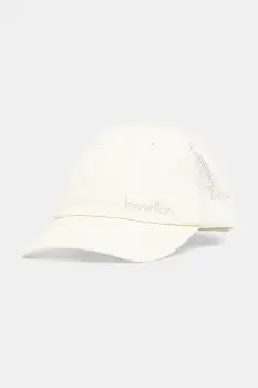 United Colors of Benetton sapca culoarea bej, uni, 6QNGUA01D imagine