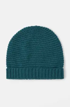 United Colors of Benetton sapca de lana pentru copii culoarea verde, din tesatura neteda imagine