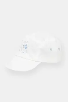 United Colors of Benetton sapca din bumbac pentru copii culoarea alb, cu imprimeu, 69G7AA00X imagine