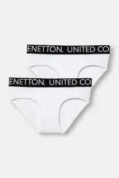 United Colors of Benetton slip copii 2-pack culoarea alb, 3OP80S484 imagine