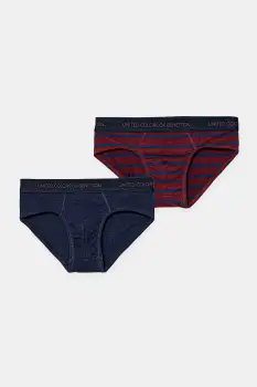 United Colors of Benetton slip copii 2-pack culoarea bleumarin, 3VPS0S02T imagine