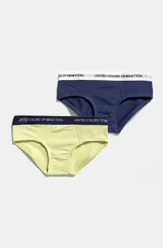 United Colors of Benetton slip copii 2-pack culoarea verde, 3OP80S484 imagine