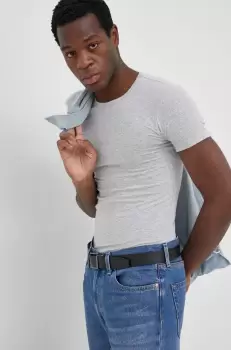 United Colors of Benetton tricou barbati, culoarea gri, neted imagine