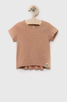 United Colors of Benetton tricou bebe culoarea bej imagine