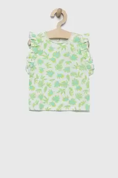 United Colors of Benetton tricou bebe culoarea verde imagine