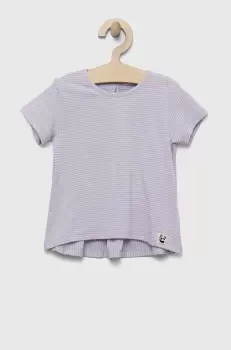 United Colors of Benetton tricou bebe culoarea violet imagine
