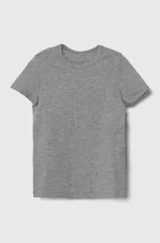 United Colors of Benetton tricou copii 2-pack culoarea gri, melanj imagine