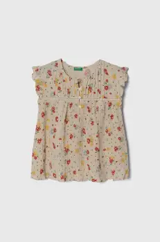 United Colors of Benetton tricou copii culoarea bej imagine